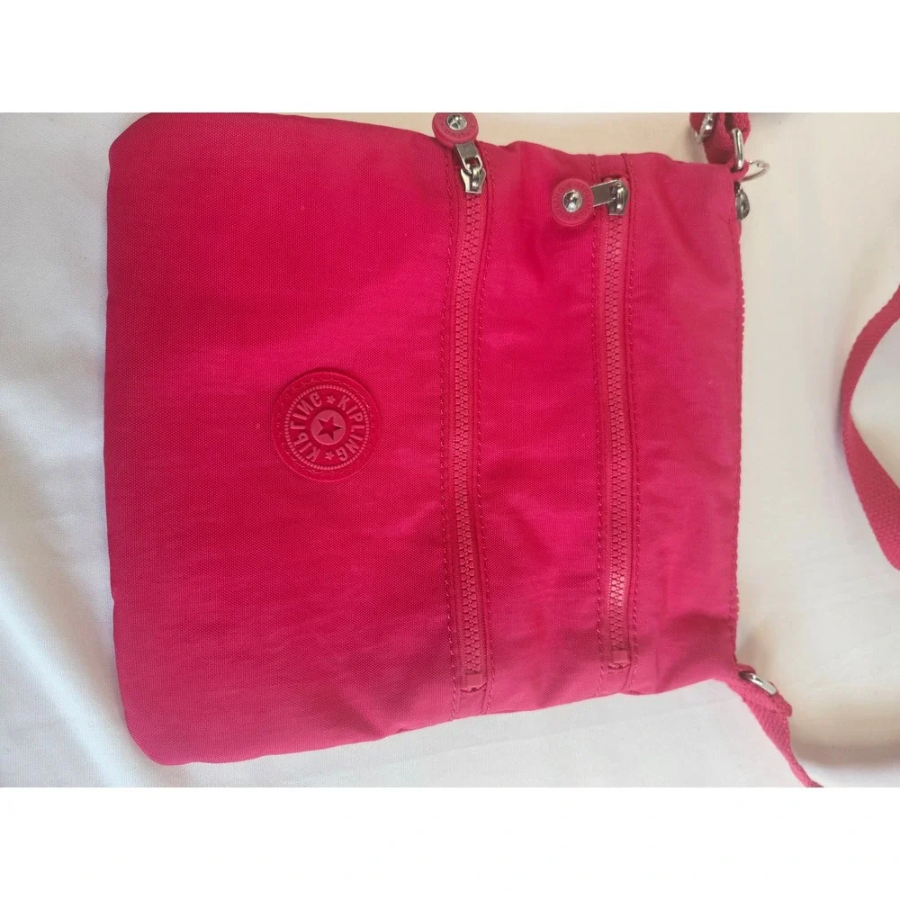 Kipling Keiko Small Crossbody Bag Pink Nylon Travel Messenger Purse